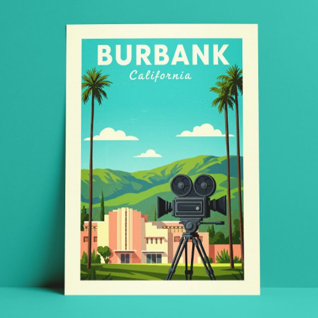 Carte Postale Vintage Burbank Californie (Créateur téléchargé)