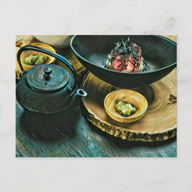 Carte Postale Vintage cadeau sushi (Devant)