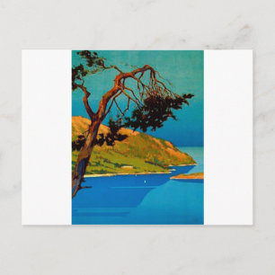 Carte Postale Vintage California Coast Travel