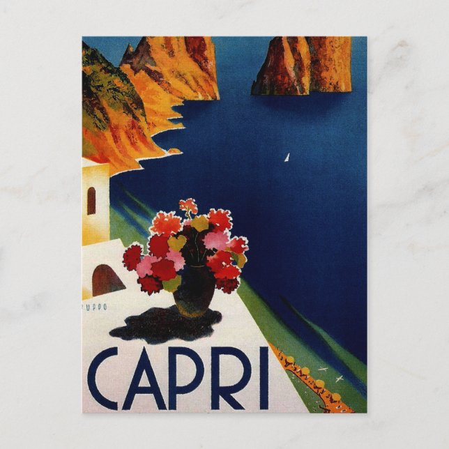 Carte Postale Vintage Capri Italie Voyage (Devant)