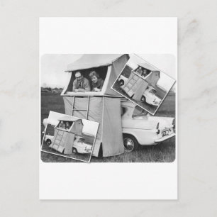 Carte Postale Vintage Car Camping Caravan