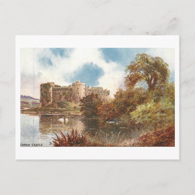 Carte Postale Vintage Carew Castle (Devant)