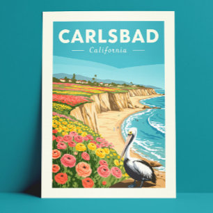 Carte Postale Vintage Carlsbad Californie