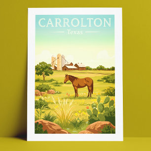 Carte Postale Vintage Carrolton Texas