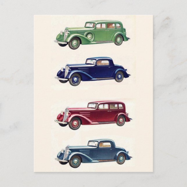 Carte Postale Vintage cars (Devant)