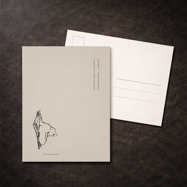 Carte Postale Vintage Cat Illustration/ Dark Academia  (Créateur téléchargé)