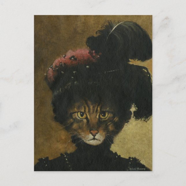 Carte postale vintage Cat Lady (Devant)