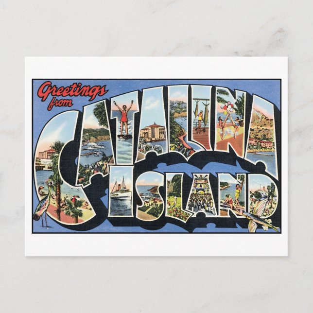 Carte postale vintage Catalina Island (Devant)