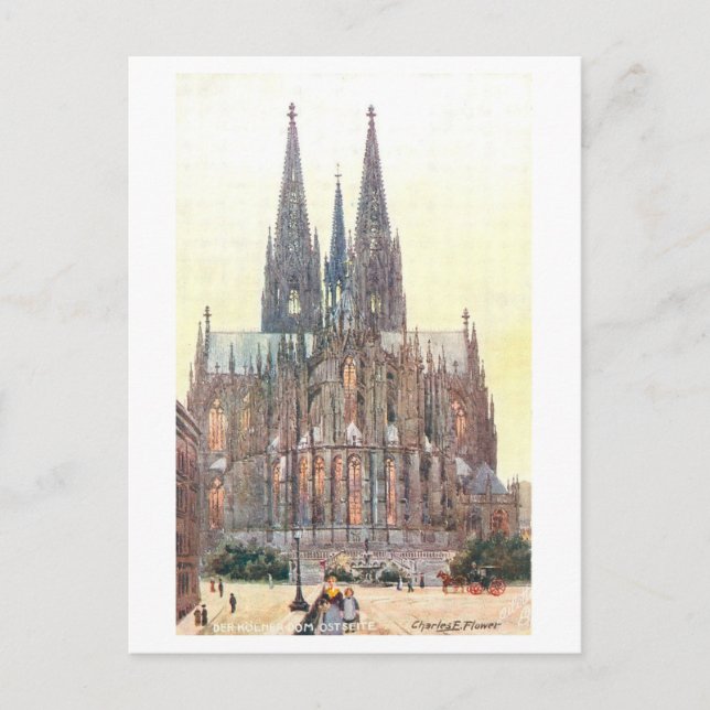 Carte Postale Vintage Cathedral in Cologne/Koln (Devant)