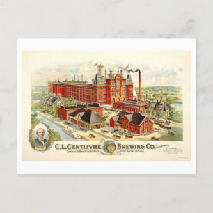 Carte Postale Vintage Centlivre Brewing à Fort Wayne, Indiana