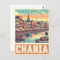 Vintage Chania City Souvenirs cree grèce voyage