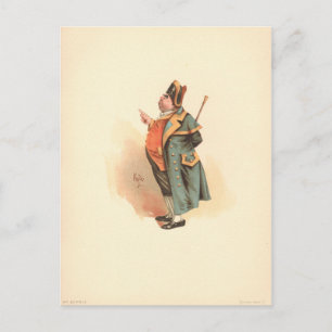 Carte Postale Vintage Charles Dickens Oliver Twist M. Bumble