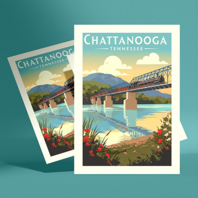 Carte Postale Vintage Chattanooga Tennessee (Créateur téléchargé)