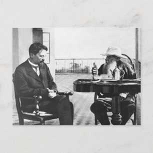 Carte Postale Vintage Chekhov et Tolstoï
