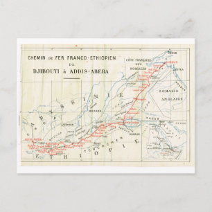 Carte Postale Vintage, Chemin de fer ? franco_Ethiopien