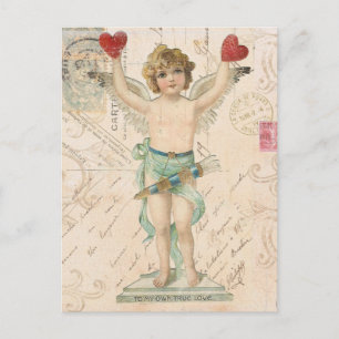 Carte postale vintage cherub Valentine