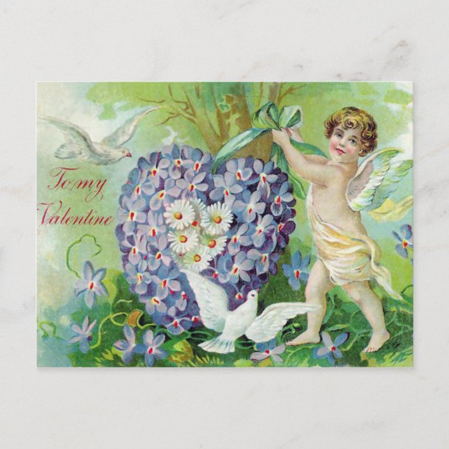 Carte postale vintage Cherub Valentine (Devant)