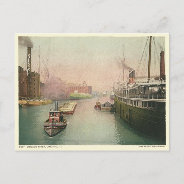Carte Postale Vintage Chicago (Devant)