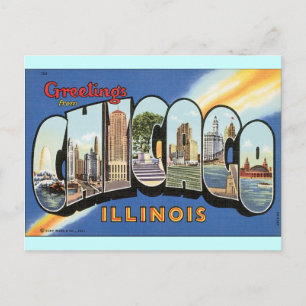 Carte postale Vintage Chicago Illinois