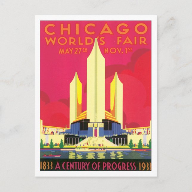Carte postale vintage Chicago World's Fair USA (Devant)