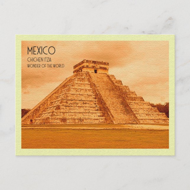 Carte postale vintage Chichen Itza Mexique (Devant)