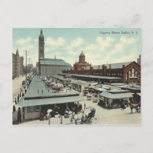 Carte Postale Vintage Chippewa Market, Buffalo, New York