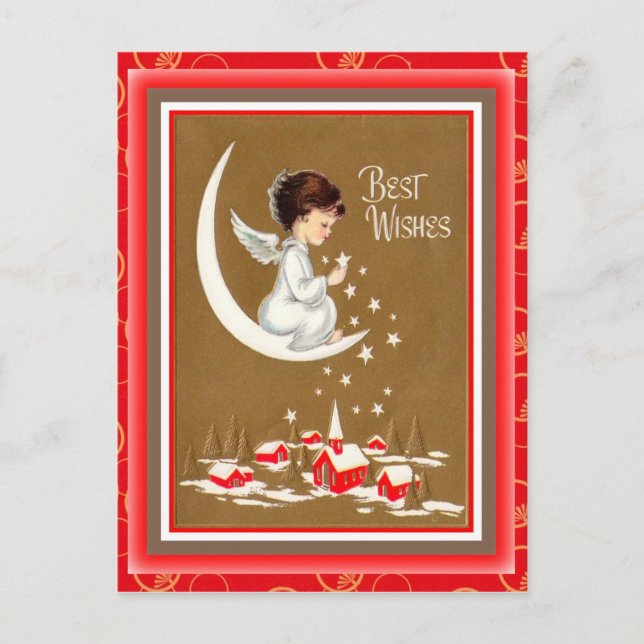 Carte postale Vintage Christmas Angel (Devant)