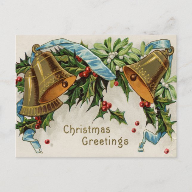 Carte postale Vintage Christmas Bells (Devant)