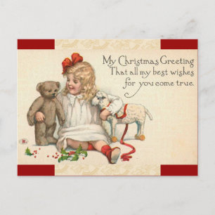 Carte postale Vintage Christmas Girl