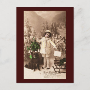 Carte postale Vintage Christmas Mistletoe