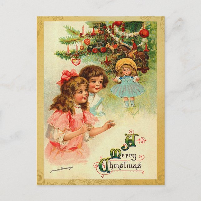 Carte postale Vintage Christmas Morning (Devant)