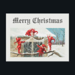 Carte Postale Vintage Christmas Père Noël Elves<br><div class="desc">Carte postale Père Noël Elves de Noël Vintage présente des elfes de Père Noël qui décorent leur maison de The Miriam et Ira D. Wallach Division D'Art,  D'Imprimerie Et De Photographie : Collection d'images publiée par L. Prang & Co. Original De La Bibliothèque Publique De New York.</div>