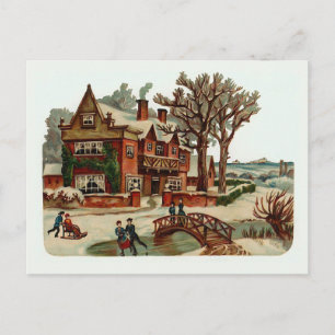 Carte postale Vintage "Christmas Scene"