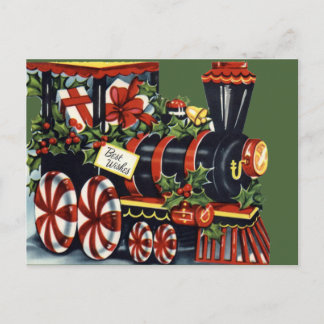 Carte postale Vintage Christmas Train