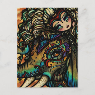 Carte Postale Vintage Circus Elephant Fairy Fantasy Art Girl