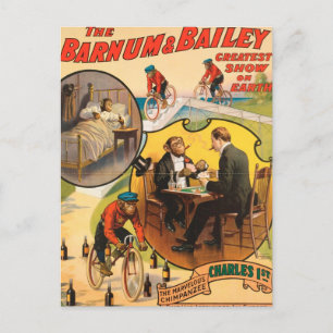 Carte Postale Vintage : cirque Barnum & Bailey -
