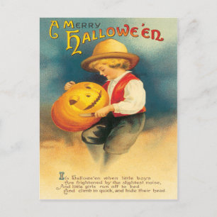 Carte postale Vintage citrouille