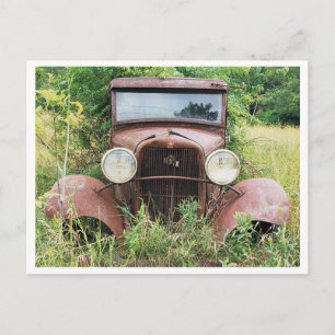 Carte Postale Vintage Classic Car Rust Bucket Photo