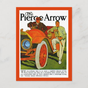 Carte Postale Vintage classique américain 1900s Pierce Arrow voi