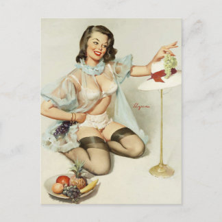 Carte postale Vintage classique pour fille