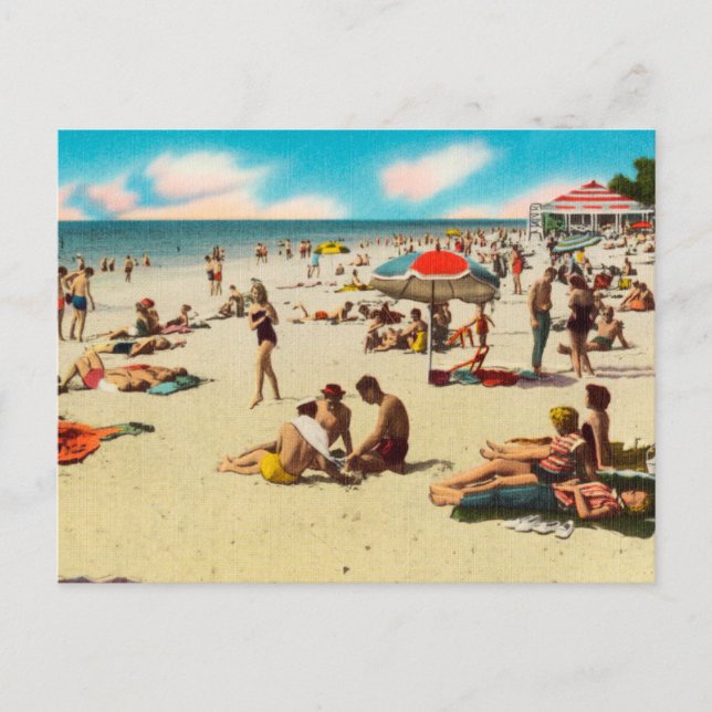 Carte postale vintage Clearwater Beach, Floride Tr (Devant)