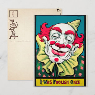 Carte postale vintage Clown Art