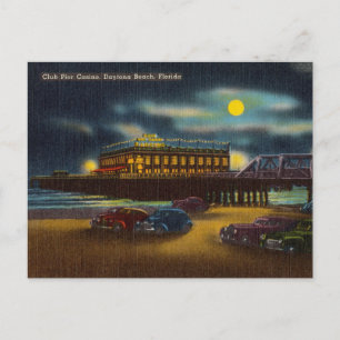 Carte Postale Vintage, Club Pier Casino, Daytona Beach, Floride