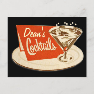 Carte postale vintage - Cocktails Martini Glass