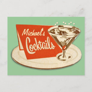 Carte postale vintage - Cocktails Martini Glass