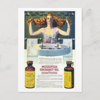Carte Postale Vintage Coles Phillips shampooing Art nouveau et