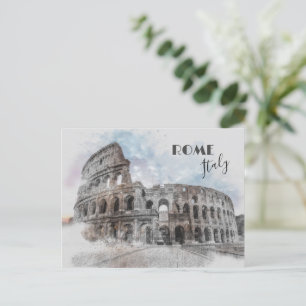 Carte postale vintage Colisée - Rome Travel Art