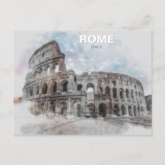 Carte postale vintage Colisée - Rome Travel Art