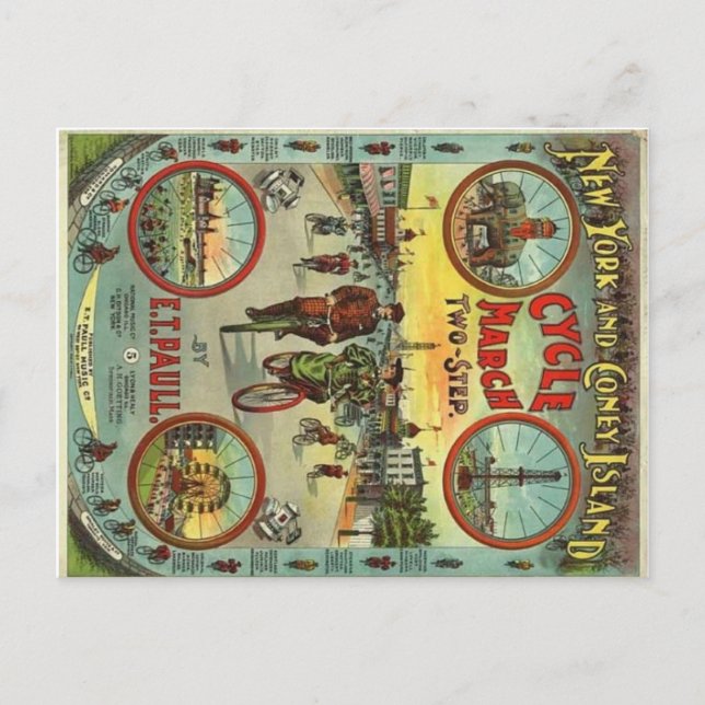 Carte postale Vintage Coney Island (Devant)