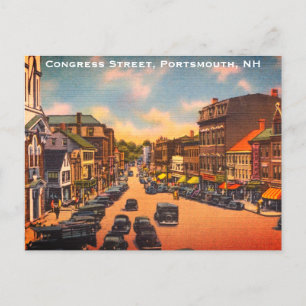 Carte Postale Vintage Congress Street, Portsmouth, NH Photo
